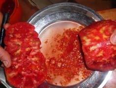 Processing Cut each tomato into half (as shown, below).