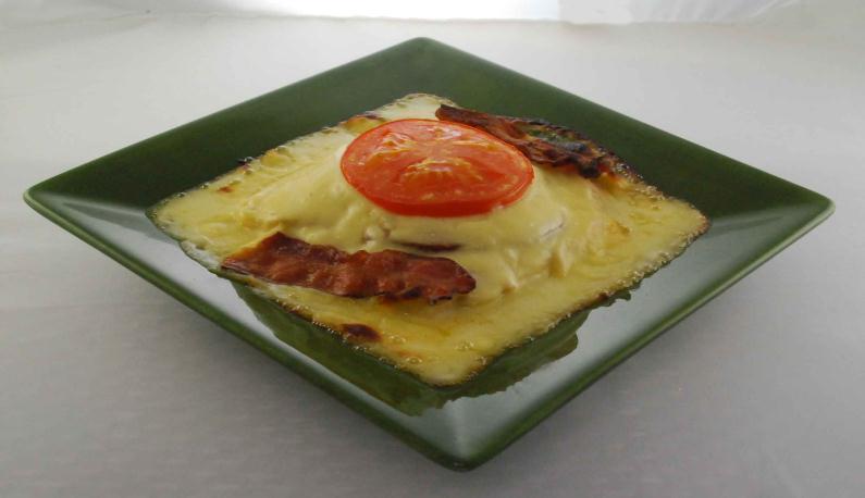 May 2010 Hot Brown Sandwich Makes 2 open-faced sandwiches 2 slices hearty white bread (I used Great Harvest Old Fashion White) 2 tablespoons butter 1/4 cup flour 1 cup milk 1/2 cup shredded cheddar