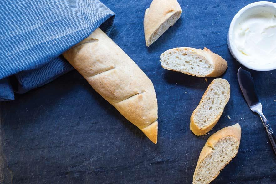 YIELD 1 BAGUETTE PREP TIME 15 MINUTES + 2 HOURS OR OVERNIGHT COOKING TIME 30 MINUTES 1 TEASPOON ACTIVE DRY YEAST 1/2 CUP WARM WATER, DIVIDED (SEE BELOW) 1 1/2 CUPS (180 GRAMS) ALL-PURPOSE FLOUR PLUS