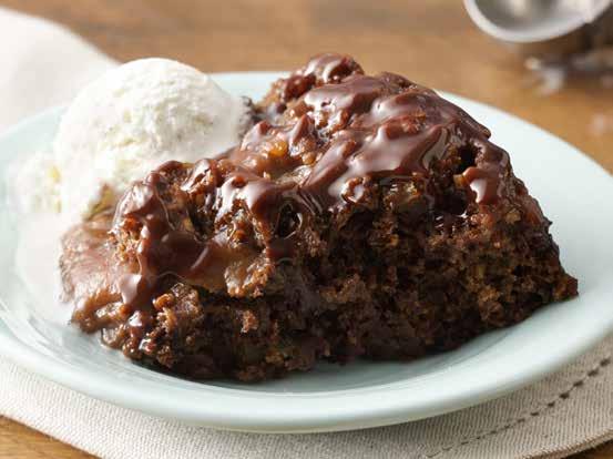 SERVE-IT-WARM DESSERTS Spray inside of - to /-quart slow cooker with cooking spray. Mix flour, granulated sugar, tablespoons cocoa, the baking powder and salt in medium bowl.