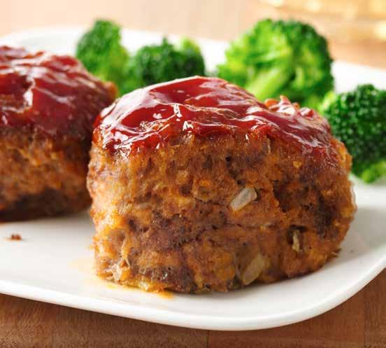 0-MINUTE MEAL / cup ketchup tablespoons packed brown sugar lb lean (at least 80%) ground beef / lb ground pork / cup Original Bisquick mix ¼ teaspoon pepper small onion, finely chopped (/ cup) egg