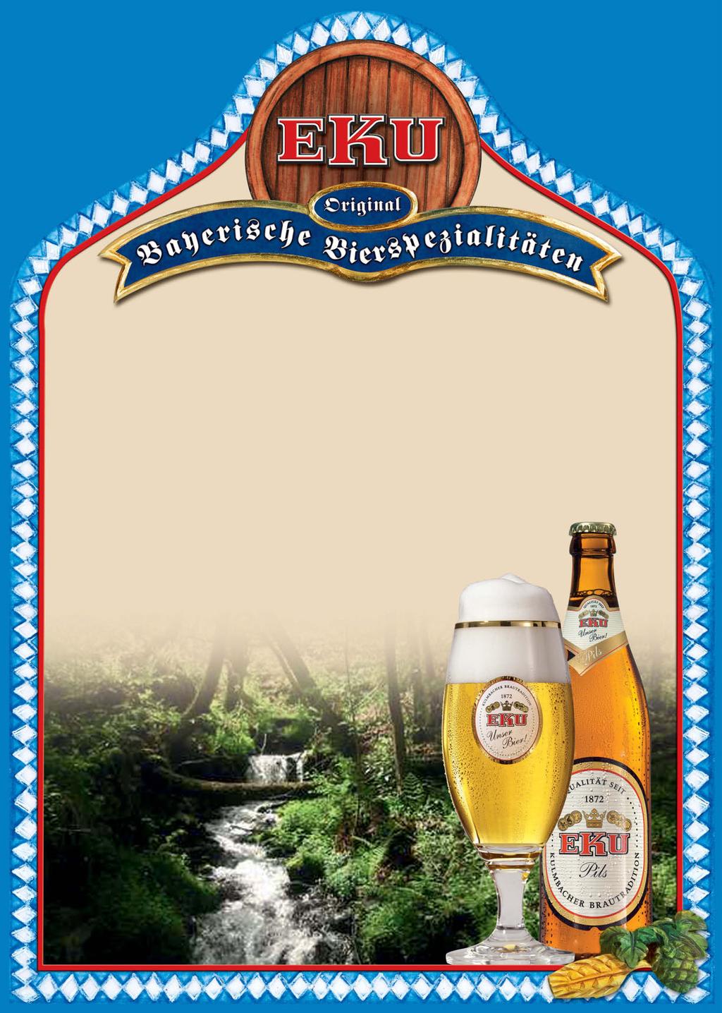 EKU specialty beers from Kulmbach are still brewed today the exact same way in strict accordance with the Purity Law, using only the natural ingredients water, hops, malt, and yeast.