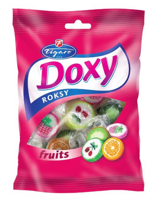 ROKSY 90 g Rock candies with fruit flavours 90 g BOX 18 EN 8 585