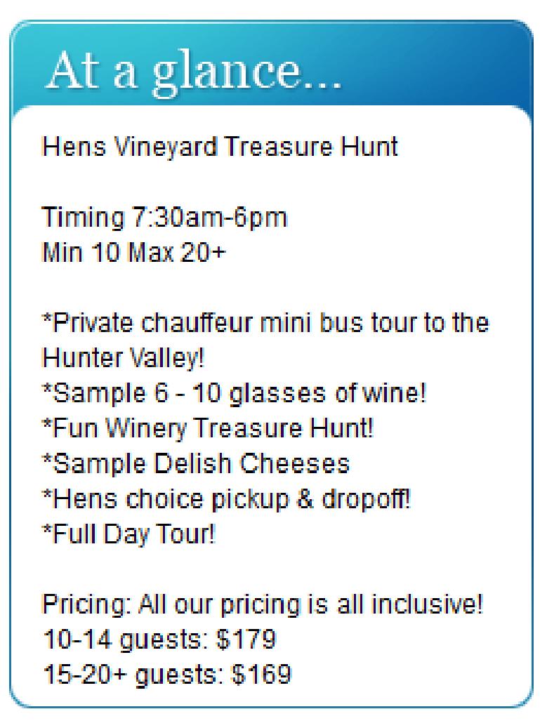 Hens Vineyard Treasure Hunt!