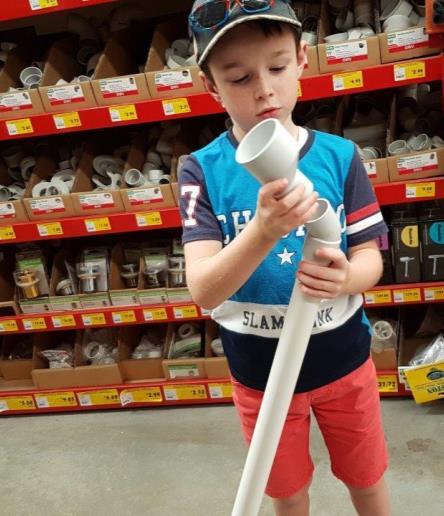 Below is a list of the items purchased from Bunnings: 40mm PVC pipe for the outer tube