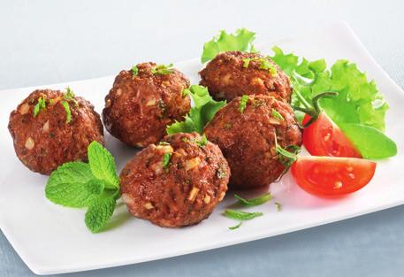 MEATBALLS WITH MINT 750 g of minced beef 1 handful of chopped mint 2 onions, chopped 1 egg 3 breadcrumbs (made from day old white bread) Salt and pepper