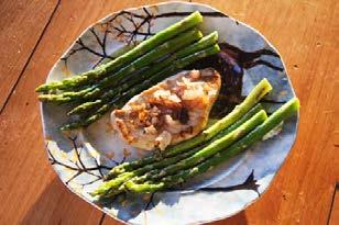 Lay on a baking sheet and roast until tender and lightly browned, about 10-12 minutes. While the asparagus is cooking, heat the remaining oil in a skillet and add the shallots.