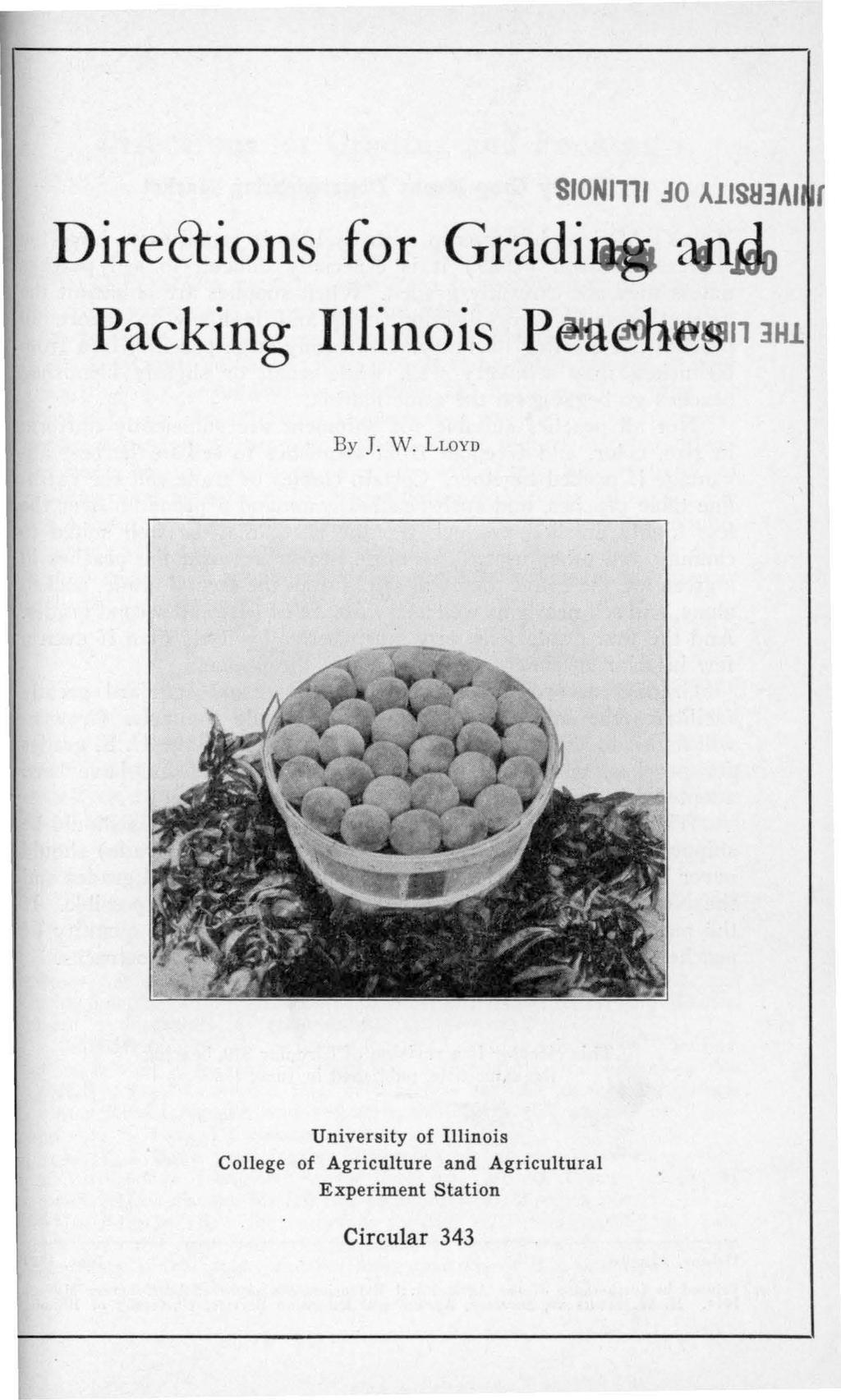 SIONI111.:10 AliSH3AI f Directions for Gradi ~ Packing Illinois P n 3Hl By]. W.