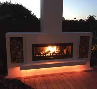This year we installed Trendz Outdoors Burton outdoor fireplace.