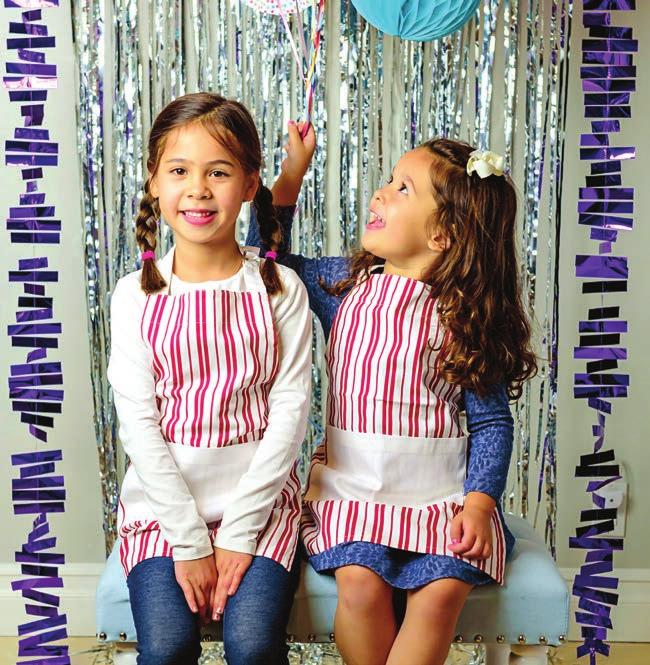 Classic Striped Parent & Child Apron Boxed Set Adult apron: 31 W x 30 L UPC#: