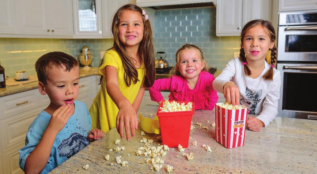 Use the silicone popper in the microwave to make a healthier version of at-home popcorn.