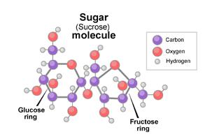Rock Candy Lab Name: D/H What is sugar? 1 The white stuff we know as sugar is sucrose, a molecule composed of 12 atoms of carbon, 22 atoms of hydrogen, and 11 atoms of oxygen (C12H22O11).