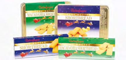 x 175g Macadamia Shortbread packets as clear wrapped packets.
