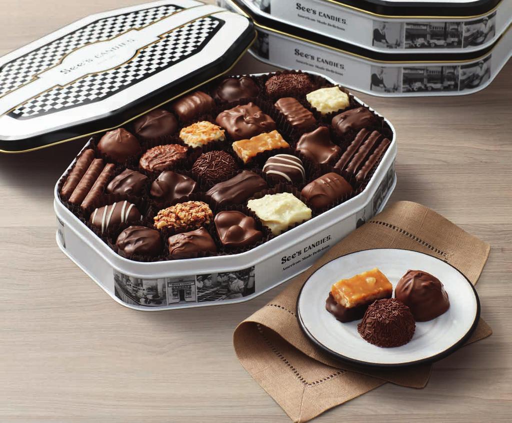 P.O. Box 93024 Long Beach, CA 90809-3024 PRSRT STD U.S. POSTAGE PAID SEE S CANDIES ACCT. #: KEY: Share the happiness #SeesCandies New! See s Keepsake Tin Easy gifting.