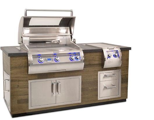 Dual heavy duty stainless steel burners combining to provide up to 40,000 BTU s Hot surface ignition and two back-lit control