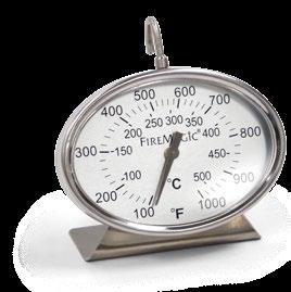 21) Perfect for reading the temperature at the grilling surface, the new stainless steel grill top thermometer (#3573) can