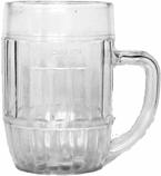 00 Beer Glass H5"xHandleDia.3 1/4"xTop3 1/4" Beer Mug Height6"xDia.