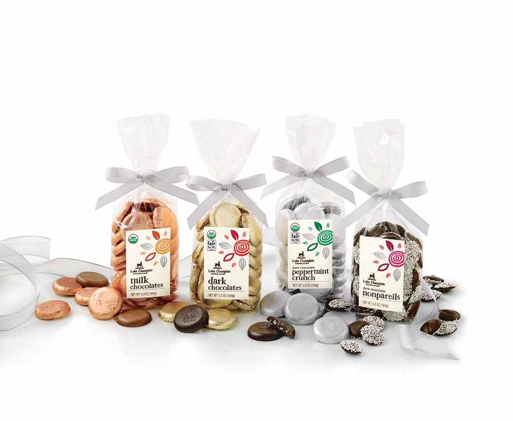 GIFTS for every season Truffles 9 piece / 7.2 oz / 8 per case / Assorted Handcrafted chocolate luxuries 1Y300-009001-1 ORGANIC CHOCOLATE GIFT BAGS 5.