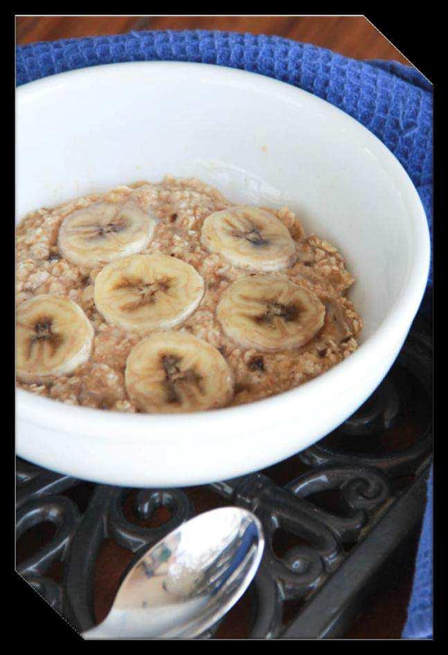 Prep time: 5 min Cook time: 25 min Serves: 1 serving Ingredients: ½ cup gluten-free instant oats ¼ teaspoon baking powder 1 small banana ¼ cup unsweetened almond milk ½ teaspoon pure vanilla extract