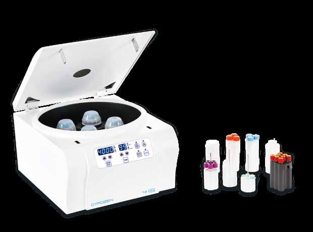 The bench-top model,416 features with art of centrifugation with maximized capacity of 400 ml at a time.