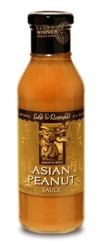 Available Size: 8oz ASIAN PEANUT SAUCE Made from crushed peanuts, this smooth and rich sauce adds an oriental flare. Serve with chicken or over pasta.