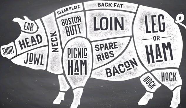 Our Bacon General dates: - Bacon is made from belly meat that is on the bottom of the pig - The meat is sometimes more, sometimes less streaky but always has a high
