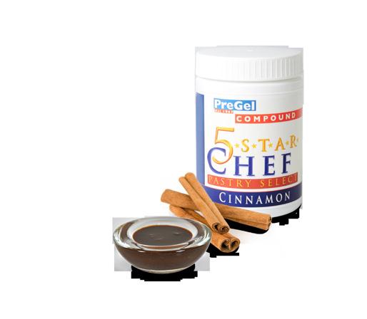 Add 70g of PreGel 5-Star Chef Pastry Select Cinnamon Compound per