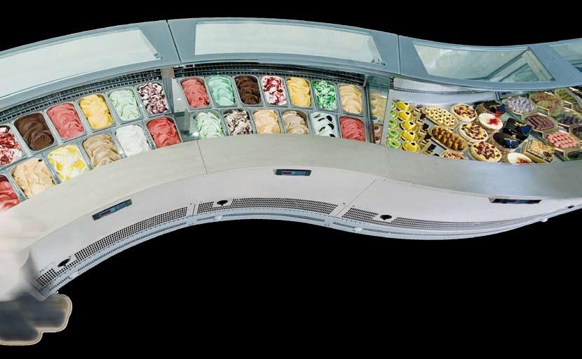 The current Horizontal Display Cases work both at negative temperatures to display gelato and positive temperatures to display pastry.