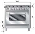 Range Cooker Dimensions All range cookers are 600mm deep without