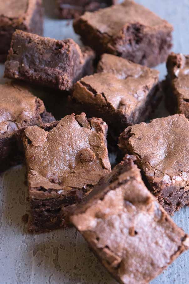 5 min. 35 min. 0 brownies SKILL LEVEL: medium hr. 0 min. fudge brownies ½ c. salted butter 8 oz coarsely chopped semi-sweet chocolate ¾ c. granulated sugar ¼ c.