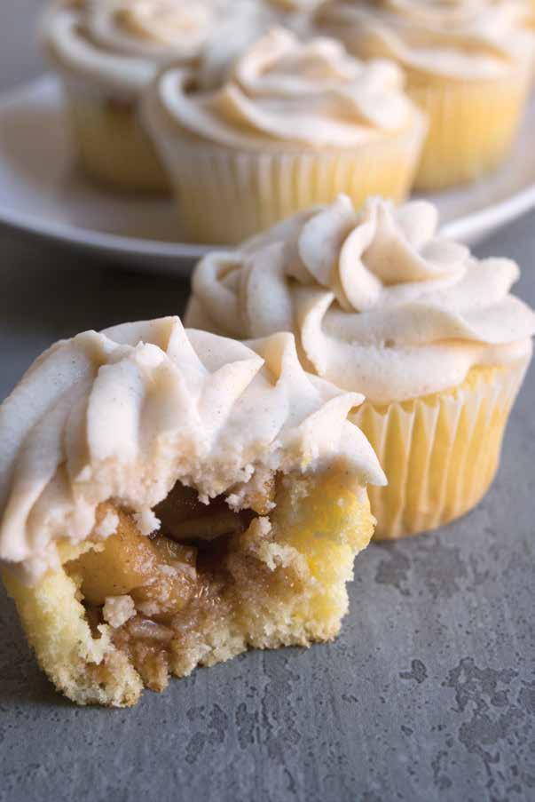 hr. about 0 min. 4 cupcakes SKILL LEVEL: hard hr. apple pie cupcakes box yellow cake mix 4 grannysmith apples ¾ c.