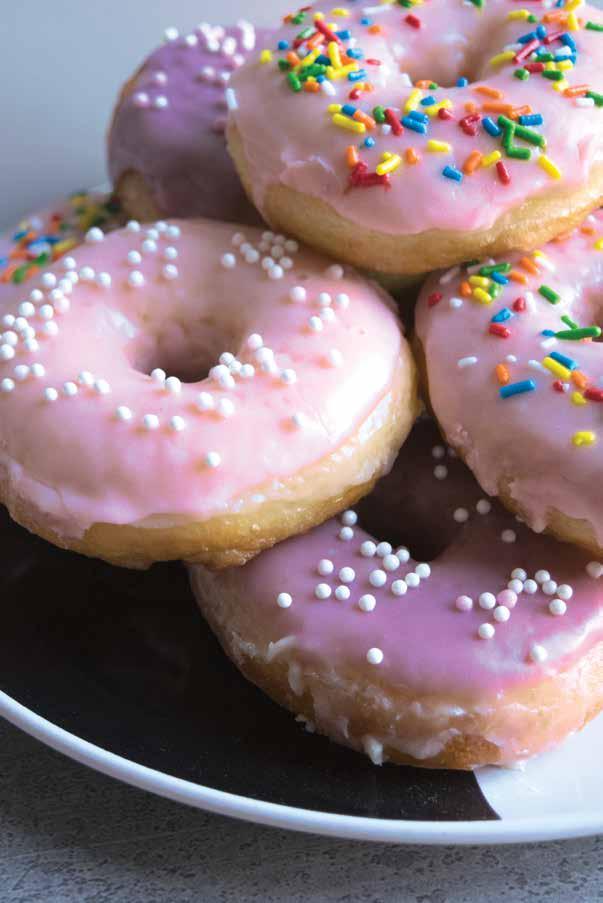 45 min. 0 min. 0 donuts SKILL LEVEL: hard 3 hrs. glazed doughnuts (.5 oz) envelopes active dry yeast ¼ c. warm water ½ c. lukewarm milk ½ c. granulated sugar tsp salt eggs ⅓ c. shortening 5 c.
