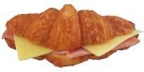 Size: 90g Premium Straight Croissant Code: 871 Dimensions: 18cm x 9cm Serving Size: 90g Ham & Cheese Croissant Code: W163C