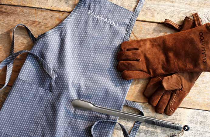 Grill Master's Essential Accessories Long-cuffed leather gloves and precision 16-inch tongs both protect your