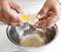 CHAPTER 3 EGGS AND DAIRY PRODUCTS ESSENTIAL SKILLS SEPARATING EGG WHITES AND YOLKS 1 Crack the egg using a sharp snap of the wrist, striking the egg against a hard surface.