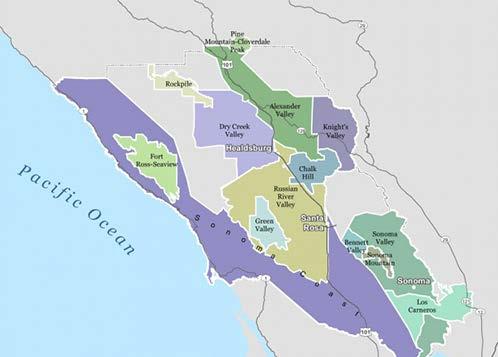 located outside the Napa Valley, including American Canyon, Pope Valley, Chiles Valley, and outlying areas.