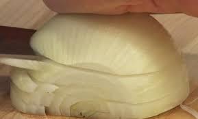 Figure 6 How to make side slices 8. Slice the onion from the top to mince the onion. a.