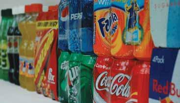 Pack shares The pack mix in the carbonated soft drinks market in 2007 was cans 21%, small PET bottles 14% and large PET bottles 65%.