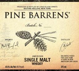 Long Island Spirits, Pine Barrens American Single Malt Whiskey (NV) Spirit -