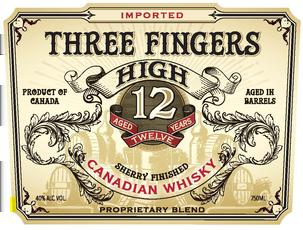 02 Three Fingers Imports, 12 Year Old Canadian Rye Whisky (NV) Canada SKU 607881 1 31.99 191.