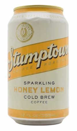 Stumptown Honey Lemon Sparkling Cold Brew Coffee is described as a sweet and sparkling cold brew that creates a refreshing new take on