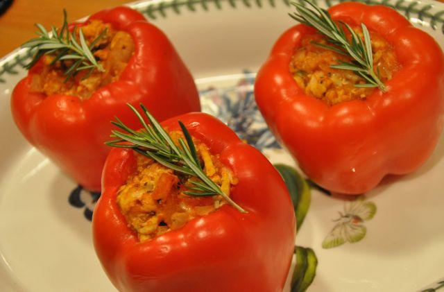 Turkey- Stuffed Bell Peppers Eating healthy does not have to be boring! These turkey- stuffed bell peppers are the perfect meal for those days when you re just sick and tired of eating healthy.