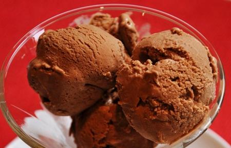Chocolate Ice Cream 2 oz unsweetened chocolate 1/4 cup unsweetened cocoa powder 2 eggs 1 cup Splenda 2 cups whipping cream 1/2 cup water 1 tsp vanilla extract Melt unsweetened chocolate in a double