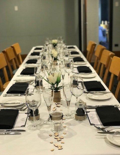 RESTAURANT Available in a variety of configurations to meet your guests requirements Sit down bookings (20pax +) do not require a deposit however all guests must order from the reduced a la carte or
