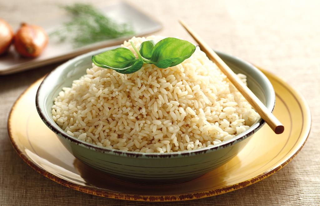 Grilled RICE RICE 400g rice. Stir together rice and water in steamer bottom according to the dosage: water: rice = 2:1 follow dosage indications on accessory.