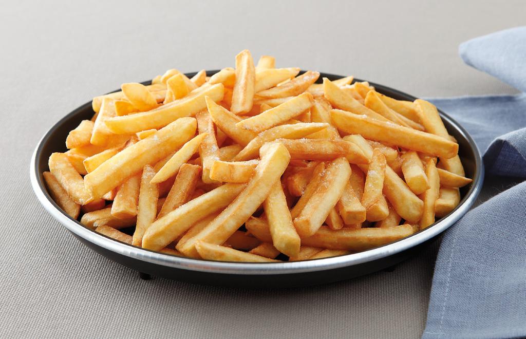 Crisp FRENCH FRIES SNACKS & CONVENIENCE 500g frozen precooked french fries, salt. Place the fries on the crisp plate.