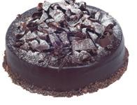 Chocolate mud cake layered with hazelnut & caramel