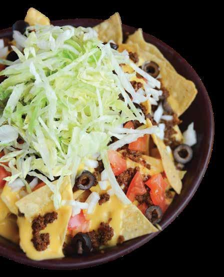 95 Tortilla Chips layered with Cheese Sauce and Taco Meat, topped with Tomatoes, Onions, Black Olives and Shredded Lettuce, served with Sour Cream and Salsa Fried Pickle Chips...$7.