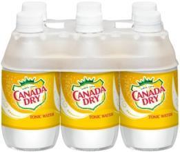 Canada Dry Mixers 10oz Glass Bottles (4x6pk) Tonic Water Diet Tonic