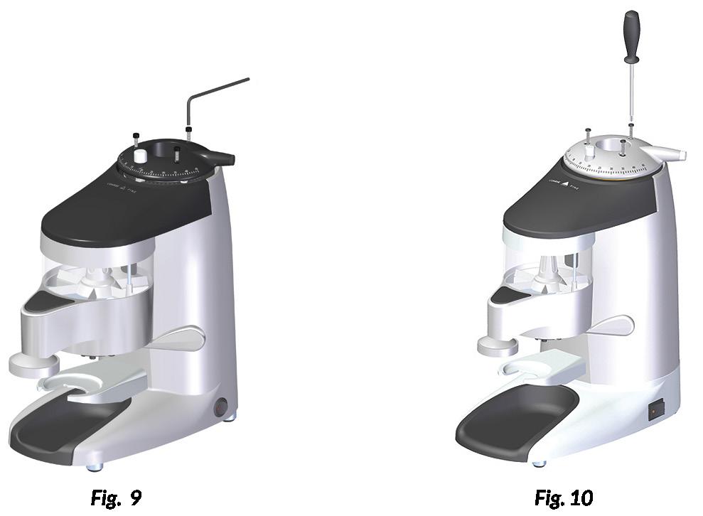 Turn off the grinder by making sure the main power switch ( ) is on the OFF position.